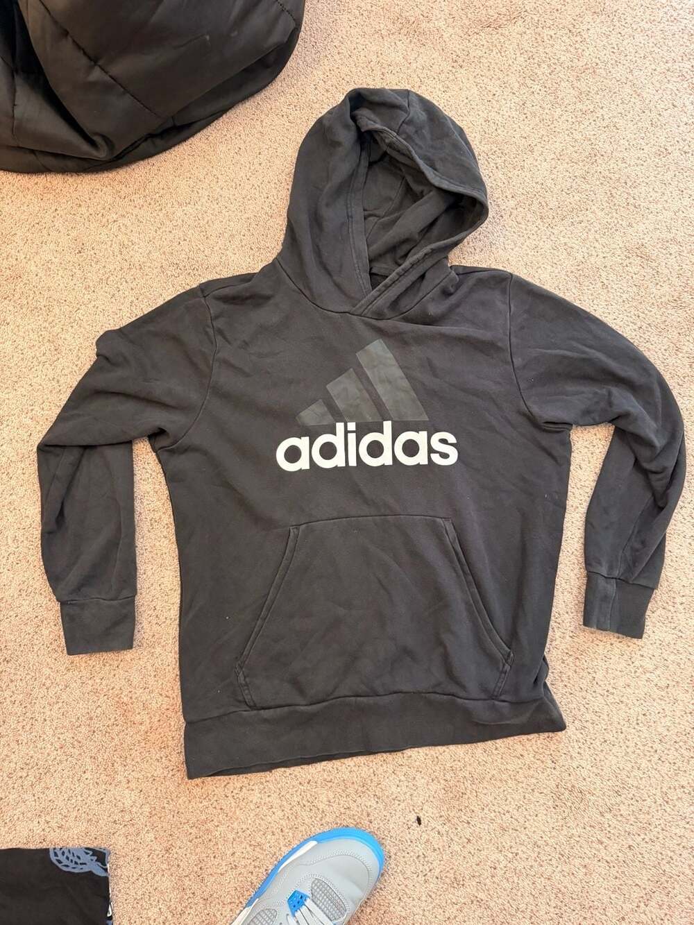 Adidas Black Logo Pullover Hoodie